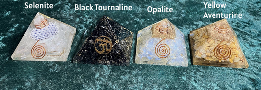 Orgone Energy Pyramid – 4 Crystal Styles to Choose From