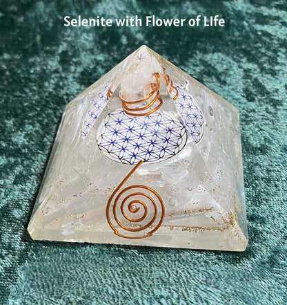 Orgone Energy Pyramid – 4 Crystal Styles to Choose From