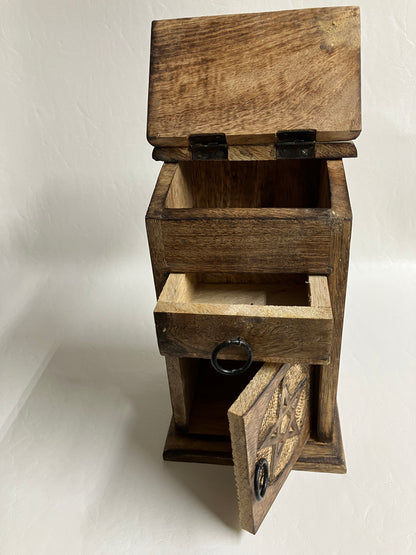 Pentagram Wooden Storage Box