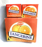 Master carton and two boxes of HEM Tangerine incense cones shown on a white background