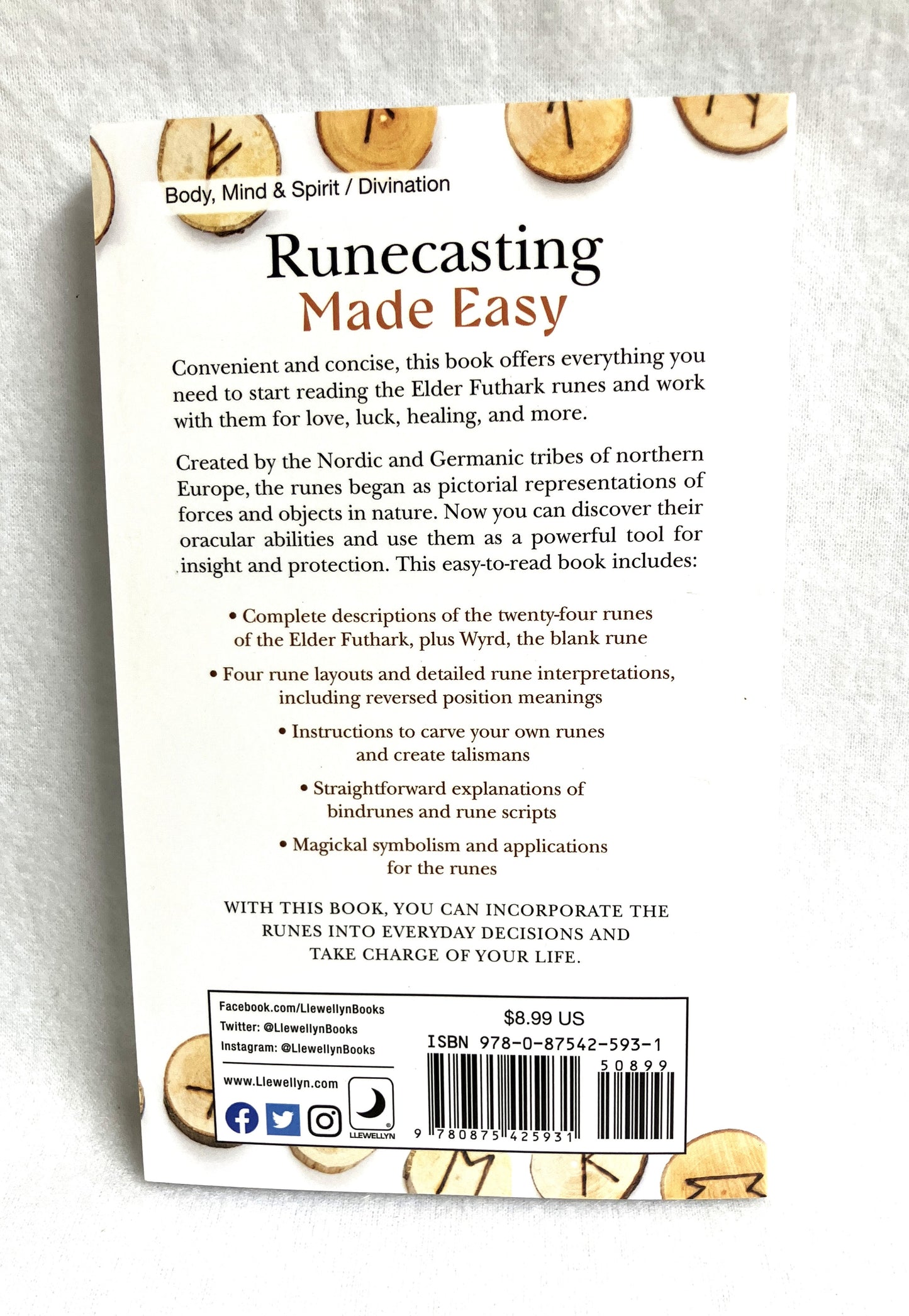 Back cover of A Practical Guide to the Runes by Lisa Peschel