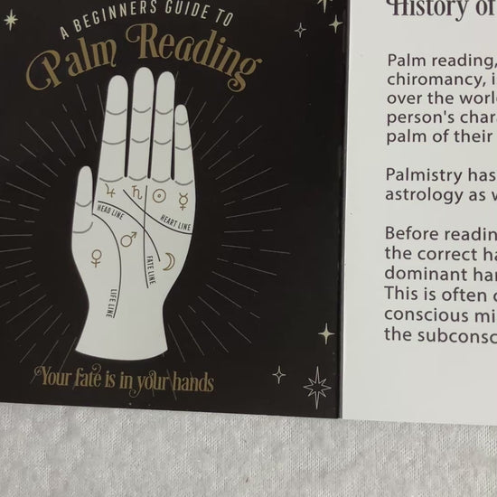 The Beginners Guide to Palm Reading included with the hand. 