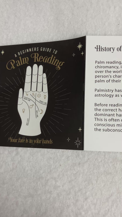The Beginners Guide to Palm Reading included with the hand. 